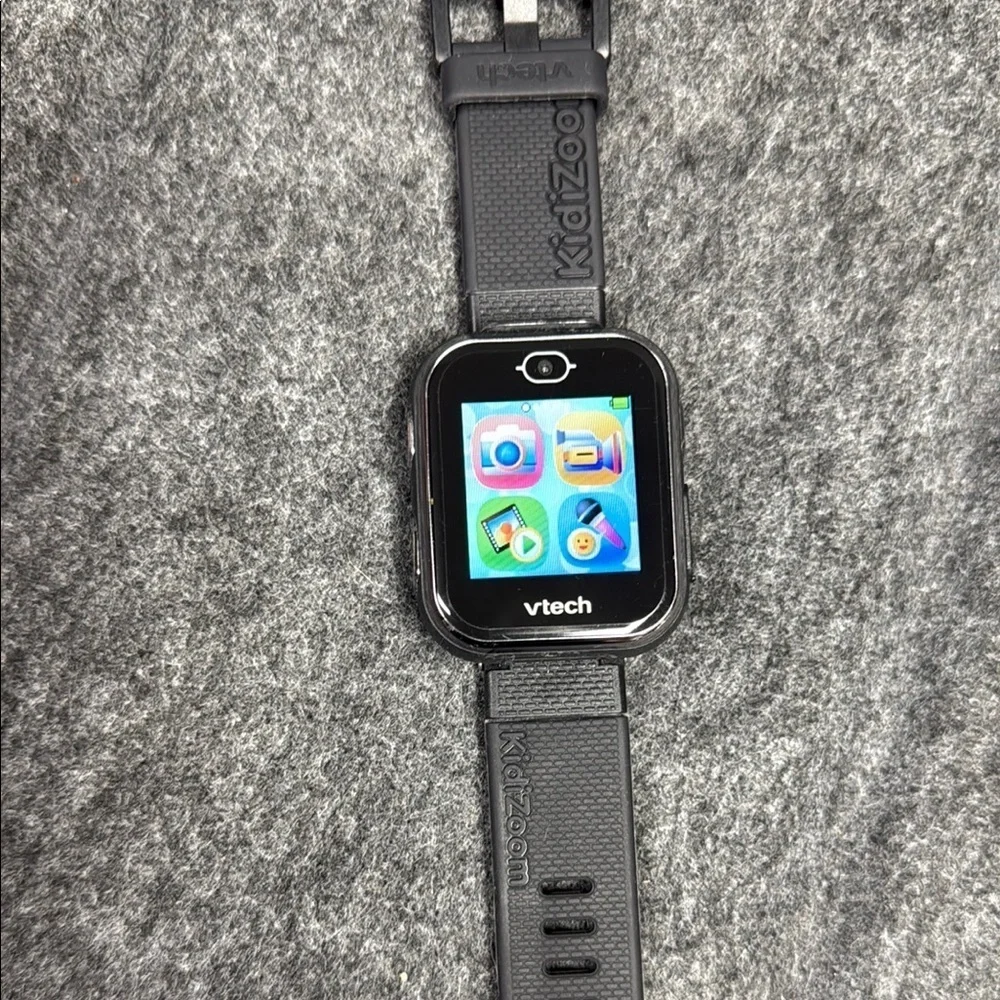 Vtech Black Smartwatch with Textured Band and Digital Display
